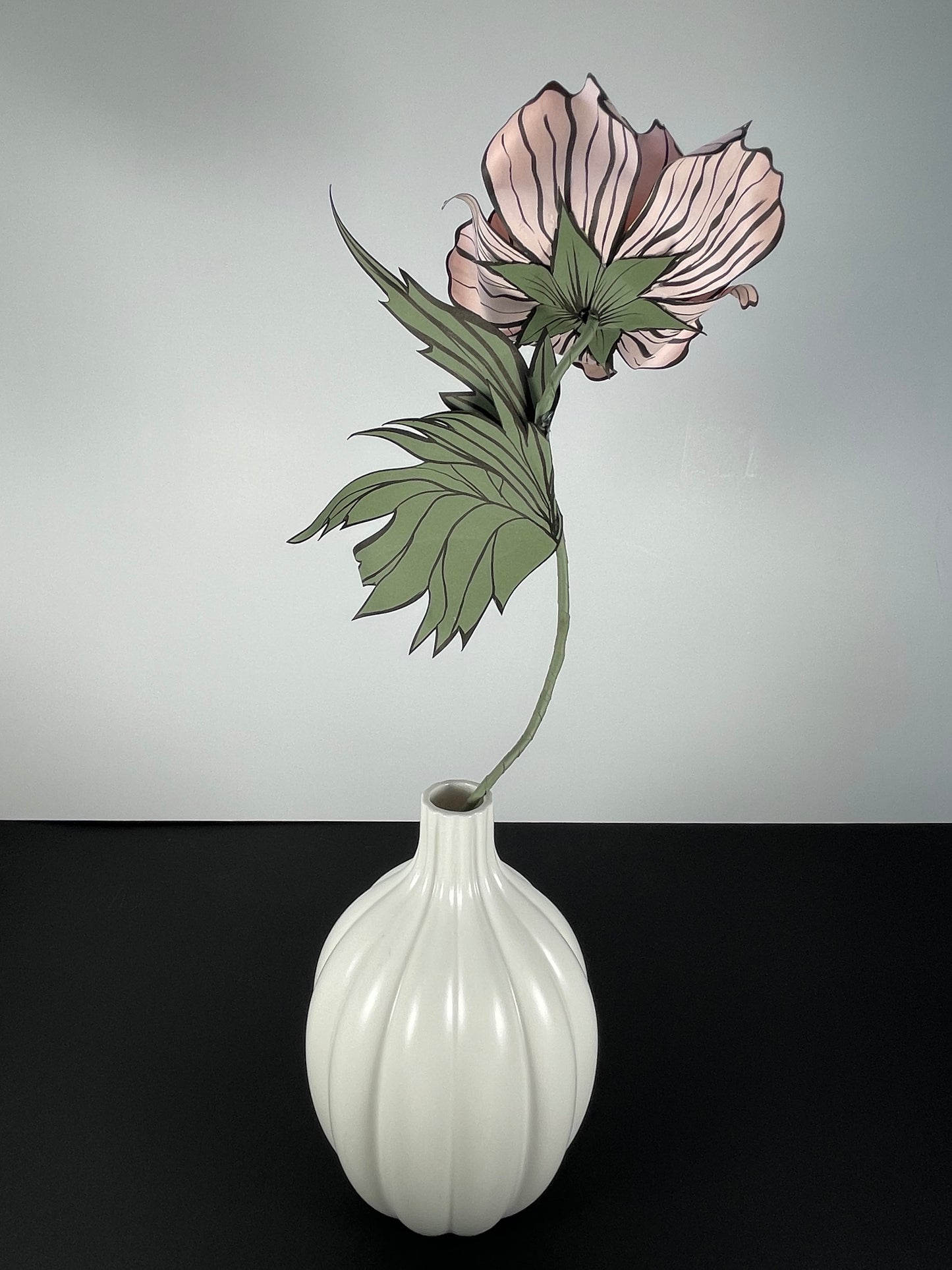 Paper Oriental Poppy Flower - Shell Pink
