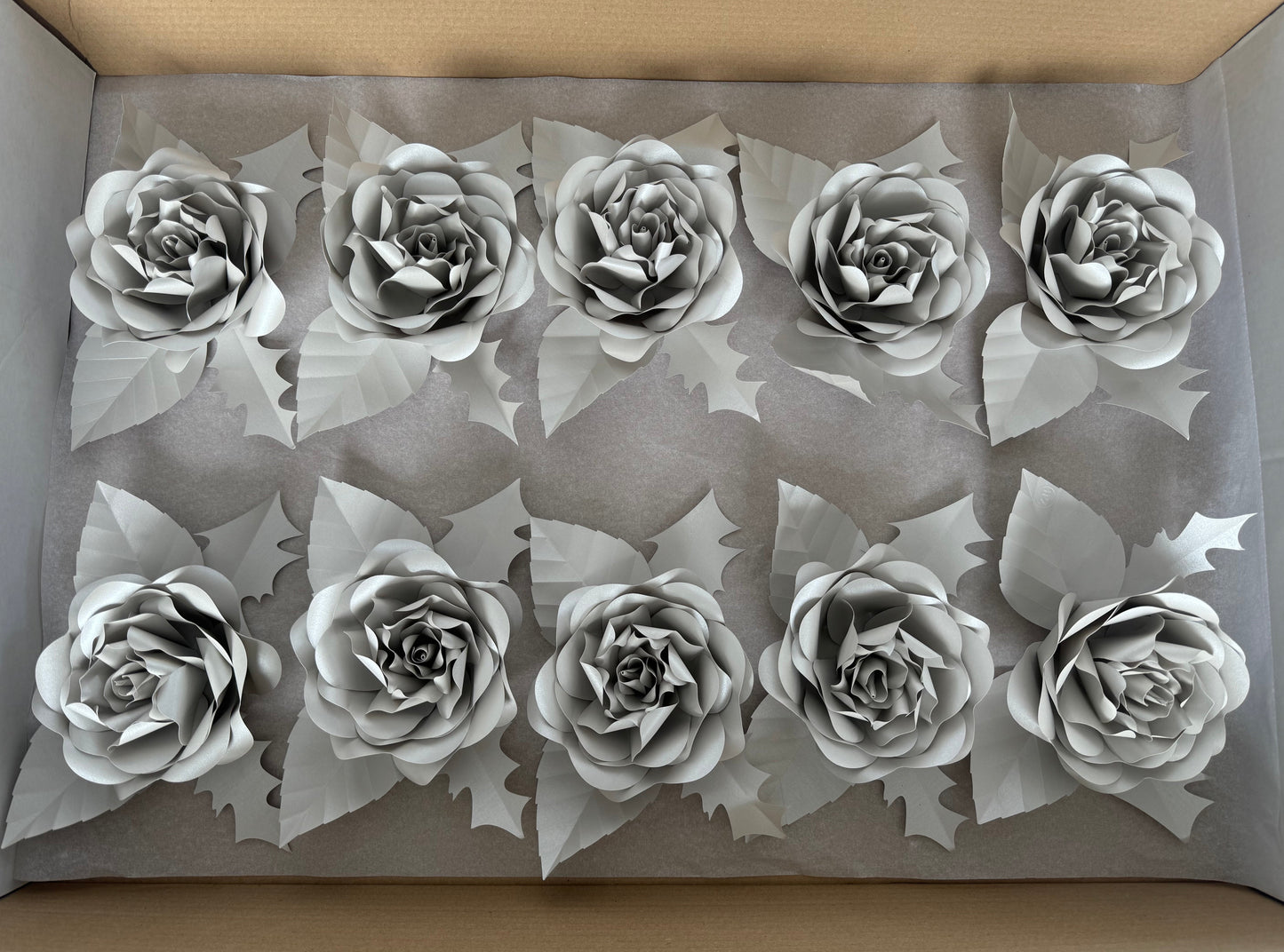 Silver Rose Tree Decor