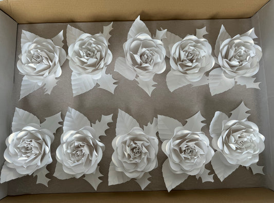 White Paper Rose decor