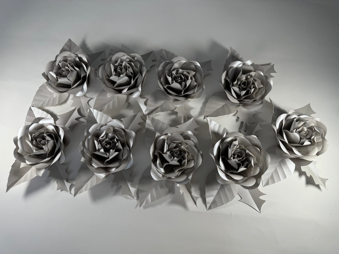 Silver Rose Tree Decor