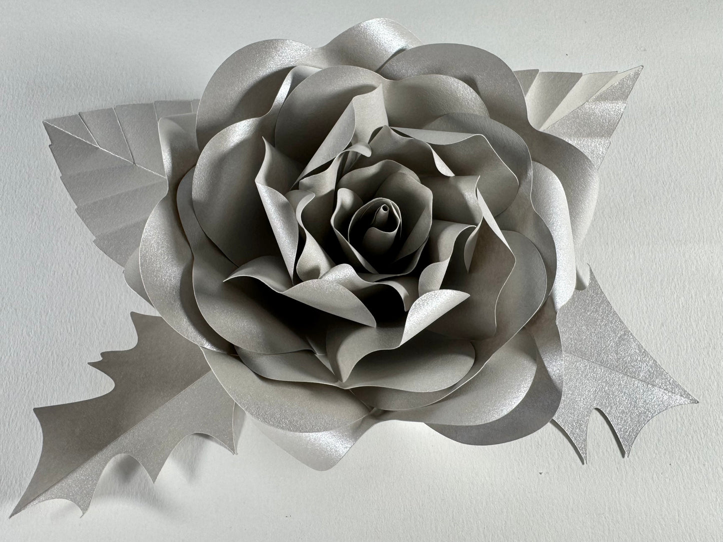 Silver Rose Tree Decor