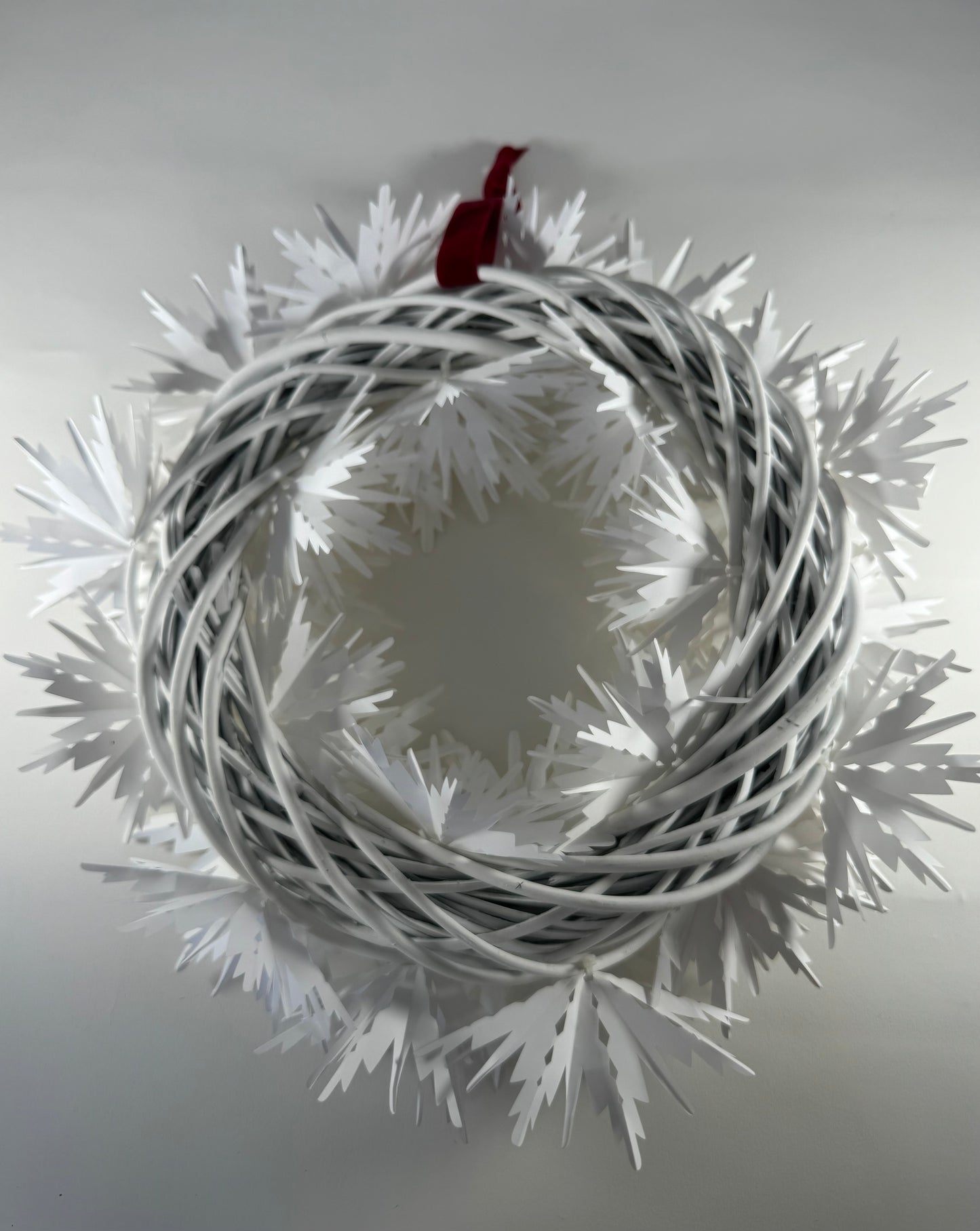 Outdoor snowflake wreath