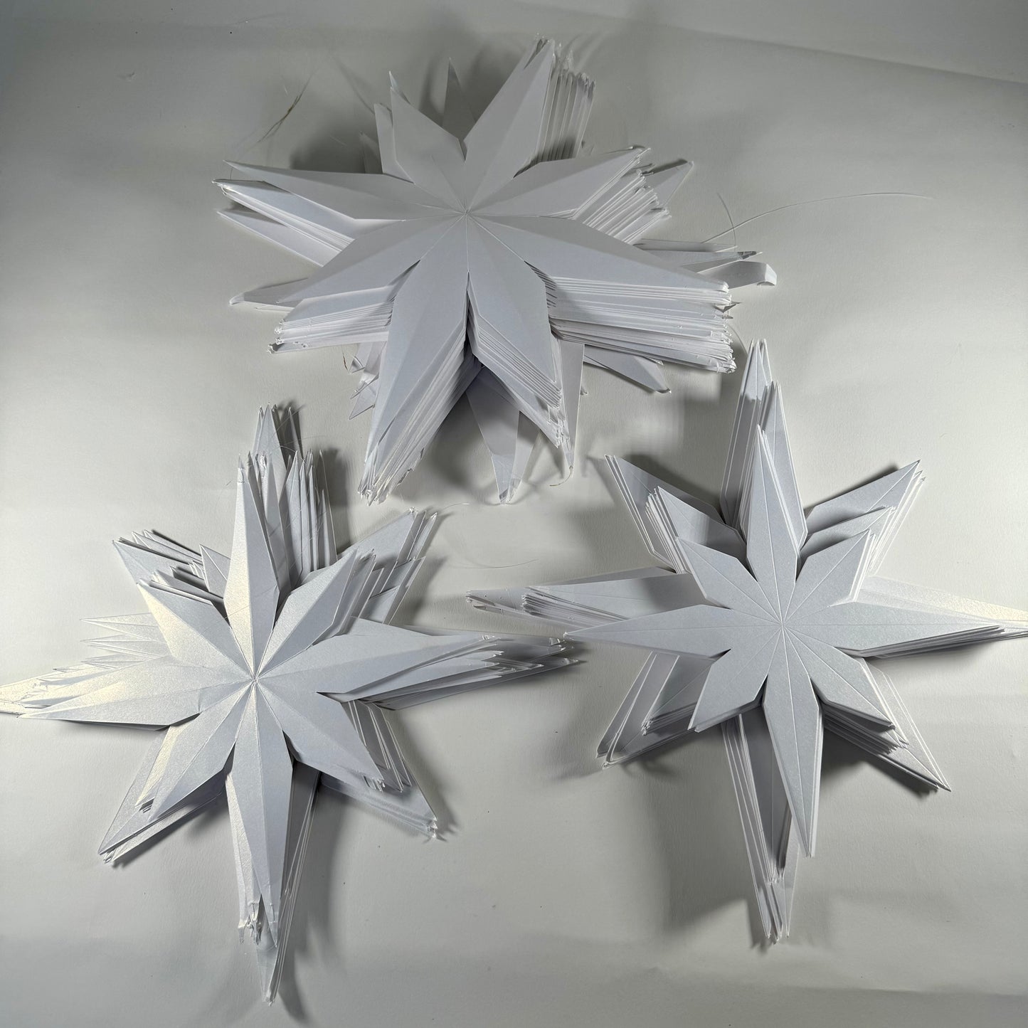 White cut stars for Christmas decor bundle