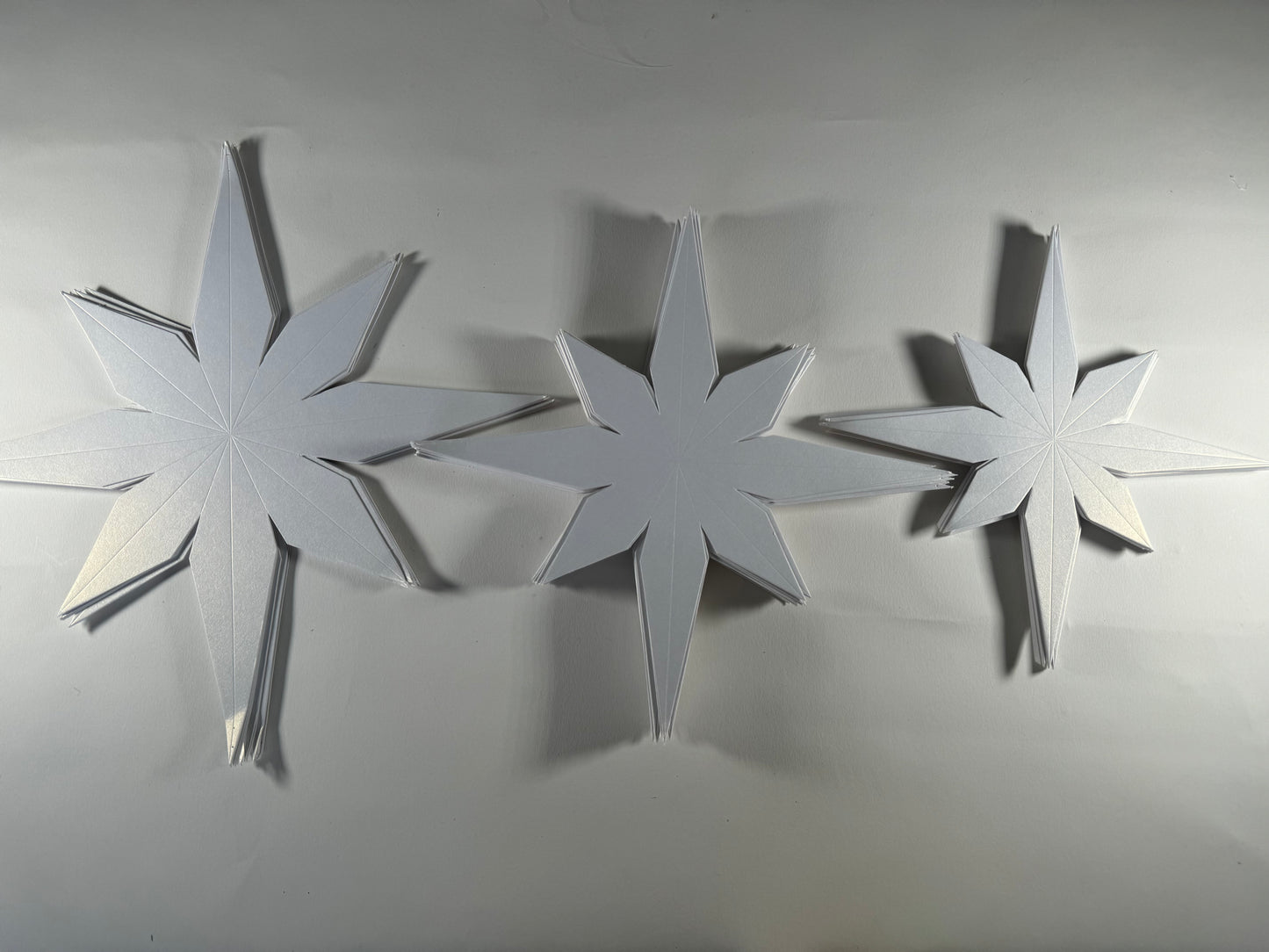 White cut stars for Christmas decor bundle