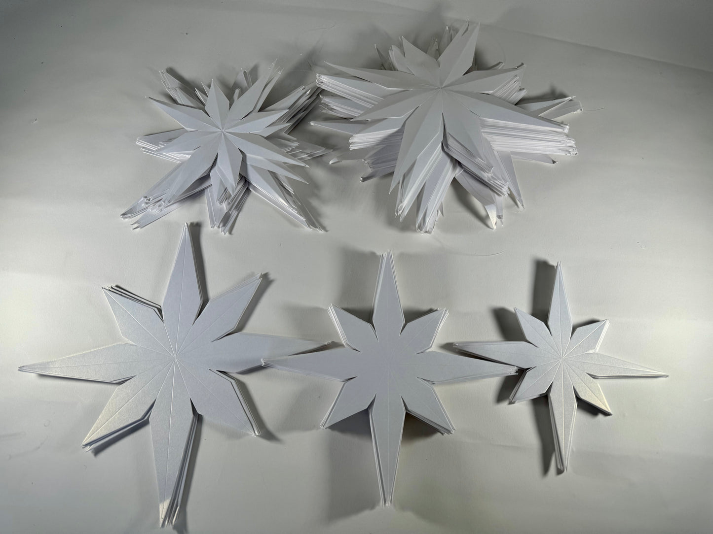 White cut stars for Christmas decor bundle